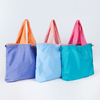 Fashion Ecofriendly Women Handle Tote Bag Durable Shopping Bag Recycled Polyester Bag with Custom Printing